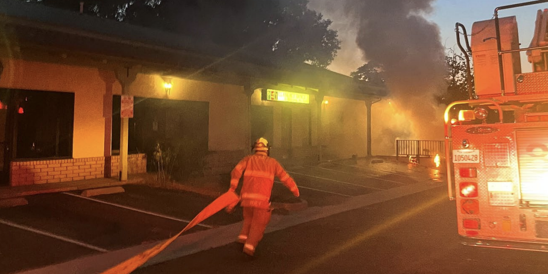 Commercial structure fire quickly contained in Paso Robles
